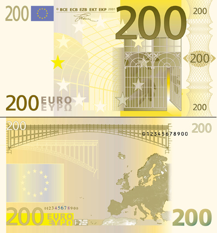 200 Euro 500 Euro