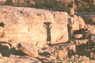 Ascent to the village from the well, Kedjeli, Dogon Country, Mali. Photo by Shawn Davis.